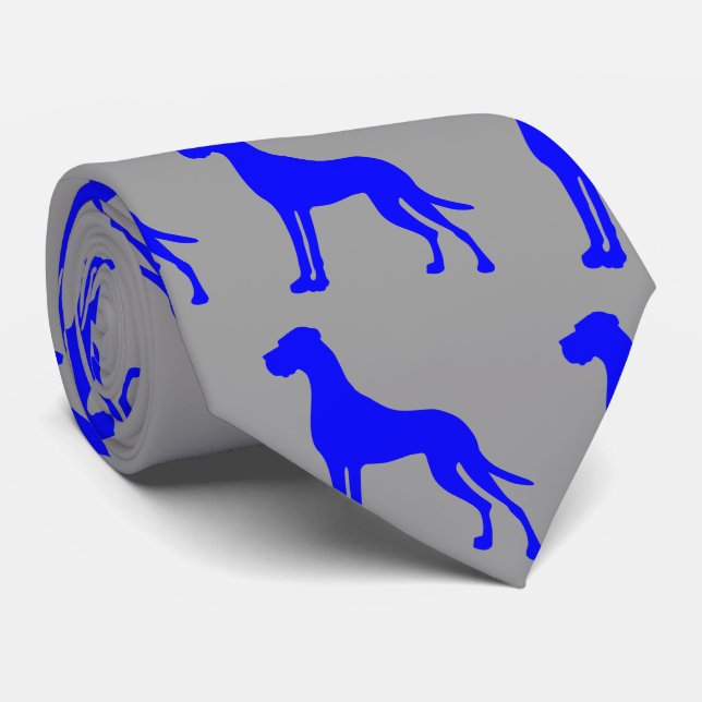 Corbata Gran Danés azul (Enrollado)