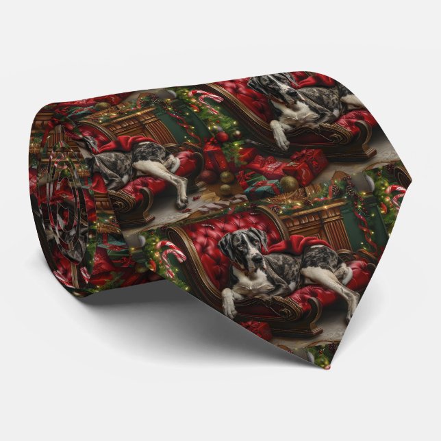 Corbata Gran Danés Navideño Festivo (Enrollado)