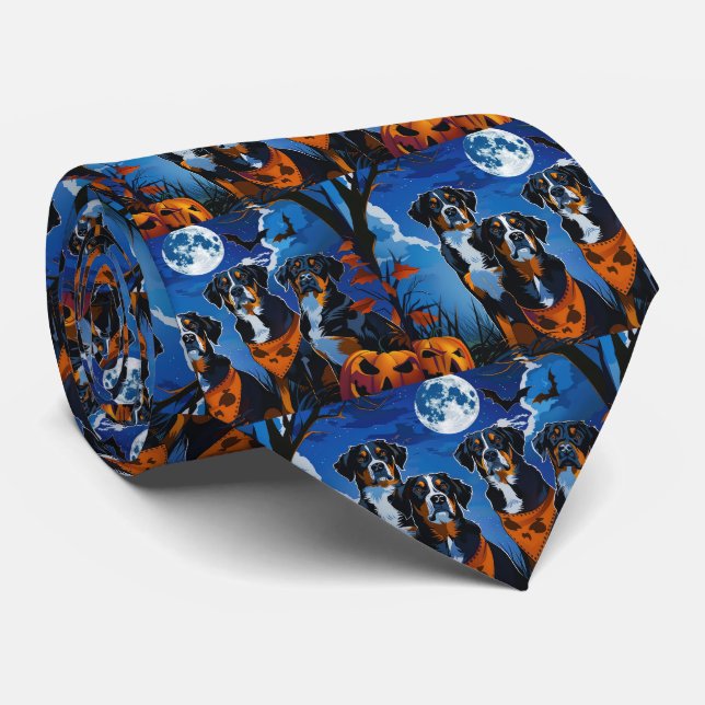 Corbata Gran Halloween espeluznante suizo (Enrollado)