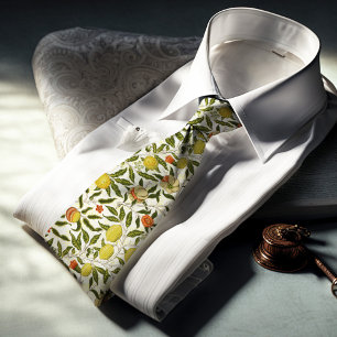 Corbata Granadas Limones Frutas Amarillas de William Morri