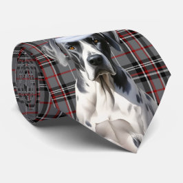 Corbata Grandes Navidades de canino rojo y gris