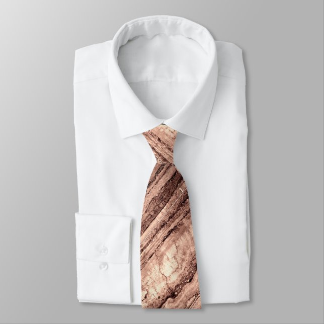 Corbata Granito naranja de sepia beige marrón moderno quem (Atado)