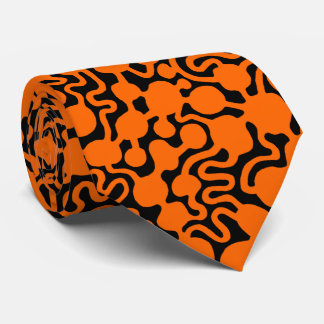 Corbata Granja de hormiga perpetua v2 - Naranja y negro