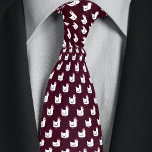 Corbata Granjero de pollo de Borgoña<br><div class="desc">Tanto si eres un agricultor de pollos como si te encantan los pollos,  este diseño hará una divertida adición a tu armario. Mejore la declaración de moda agregando un par de medias coincidentes con el mismo diseño.</div>