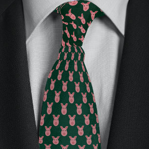 Corbata Granjeros de cerdo Personalizados verdes