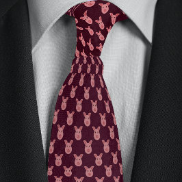 Corbata Granjeros de cerdos Personalizados de Borgoña
