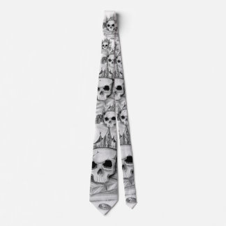 Corbata Gravata de caveira / Necktie Skull and gold