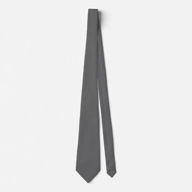 Corbata Gray, charcoal gray solid color (Anverso)