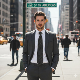 Corbata Gray Faux Leather  