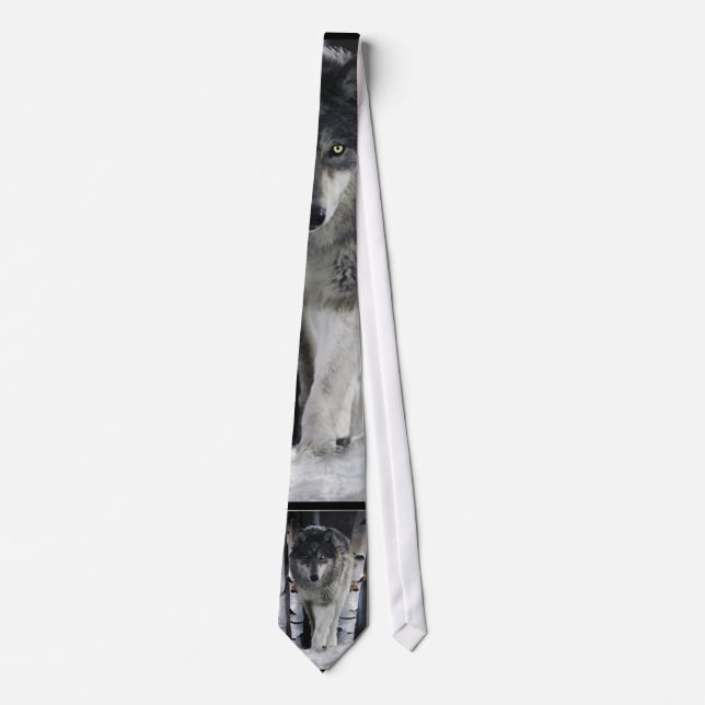 Corbata Gray Pack Wolf Wildlife Tie (Anverso)