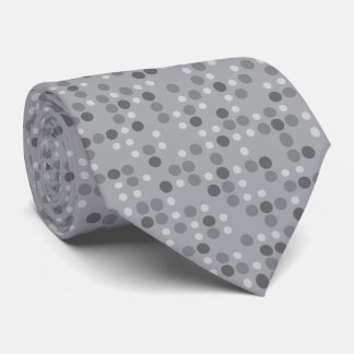 Corbata Gray Polka Dots