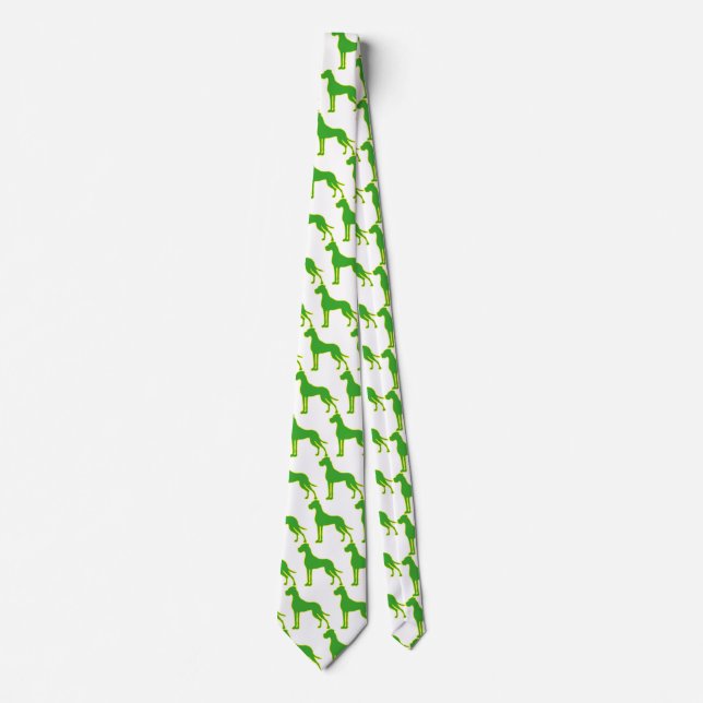 Corbata Great Dane Tie Green green/green  (Anverso)