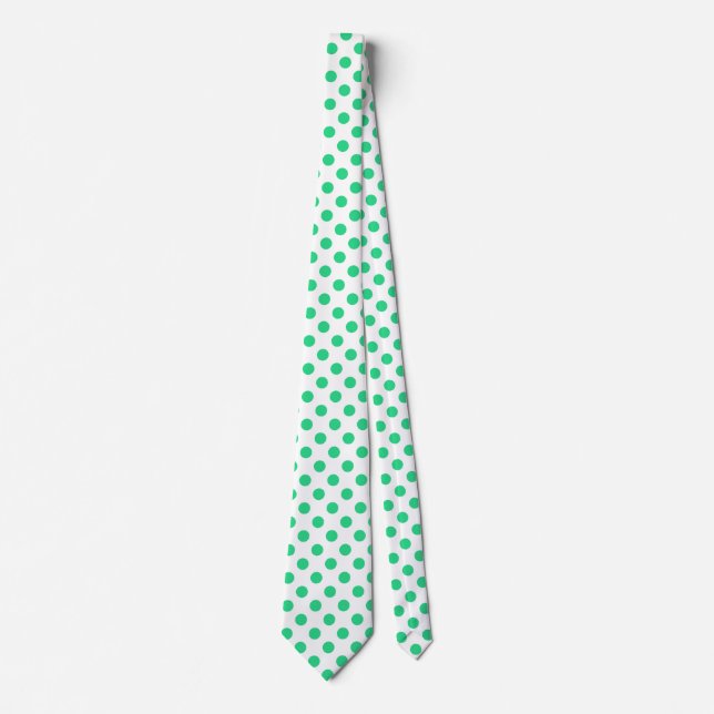 Corbata Green and white polka dots (Anverso)