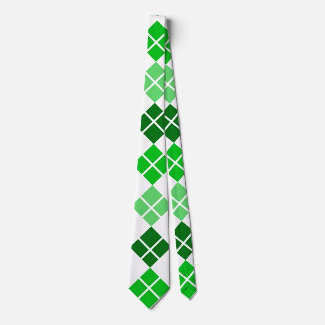 Corbata Green Argyle Personalizado Tie (Anverso)