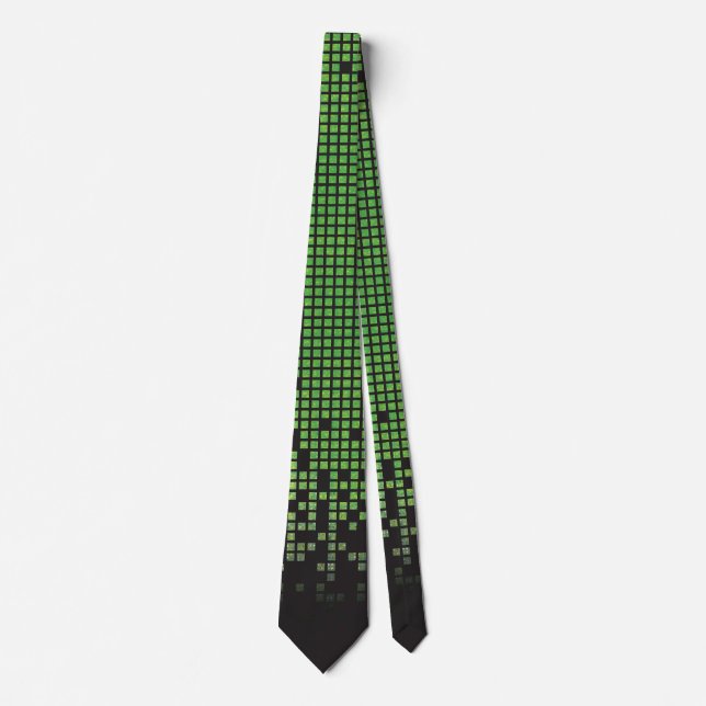 Corbata Green Black Video Game Gamer Bar Mitzvah (Anverso)
