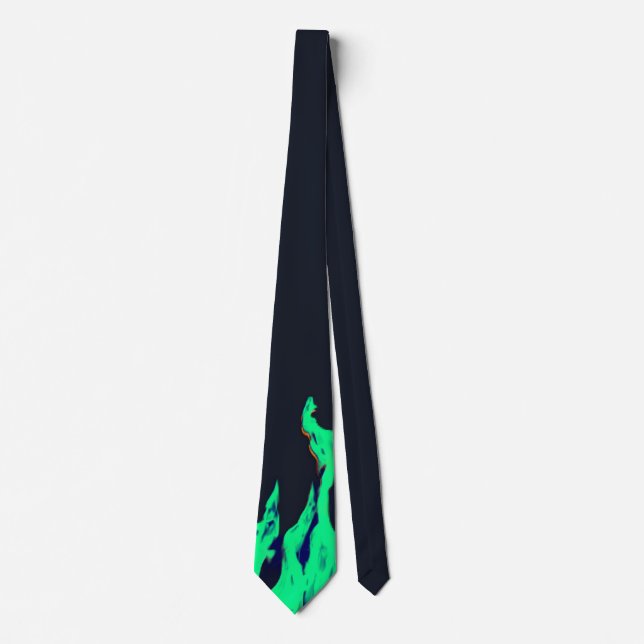 Corbata Green fire – Grünes Feuer – Flamme Flame Flames  (Anverso)