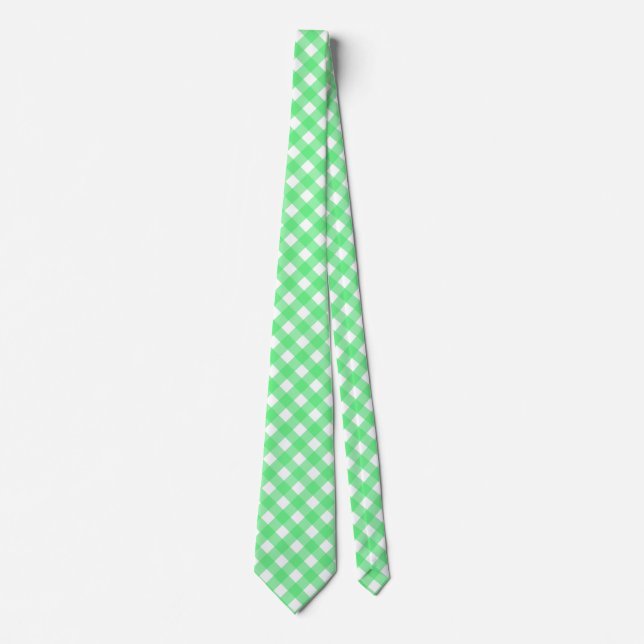 Corbata Green gingham (Anverso)
