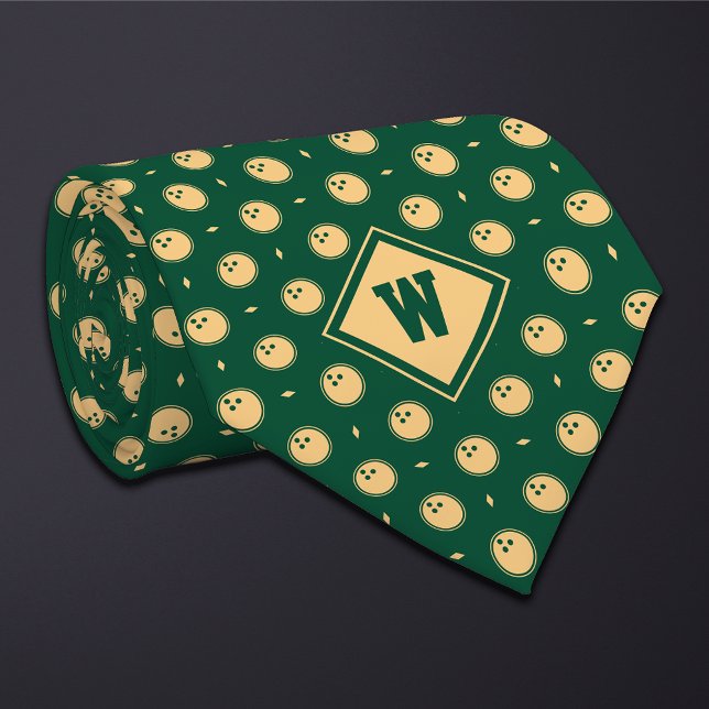Corbata Green Gold Bowling Ball Icon Necktie (Subido por el creador)