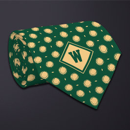 Corbata Green Gold Tennis Ball Icon Necktie