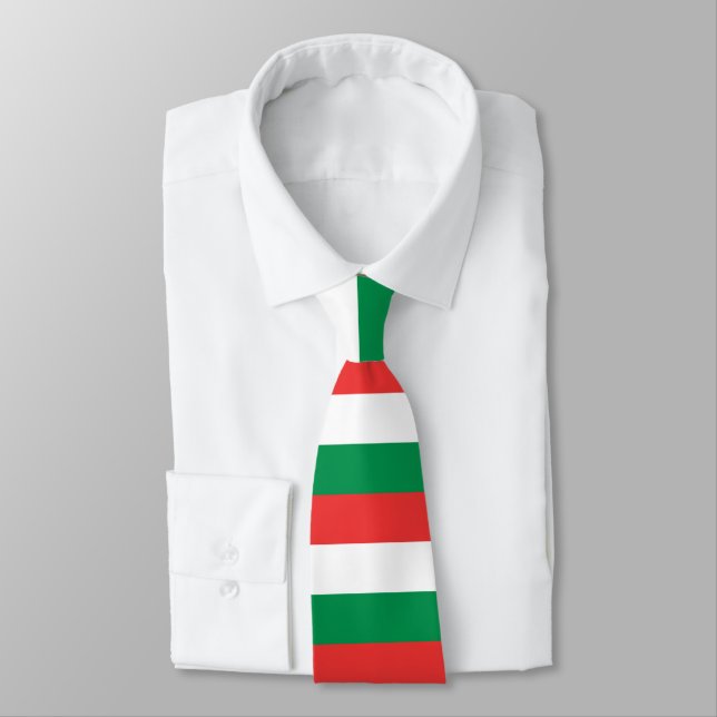 Corbata Green, Red and White Tie (Atado)