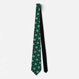 Corbata Green Starburst Neck Tie