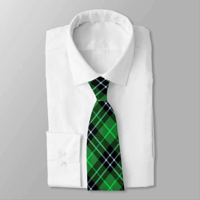 Corbata Green Tartán Scottish Plaid (Atado)