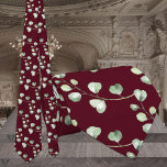 Corbata Greenery Eucalyptus Burgundy Boda<br><div class="desc">Lazos de cuello para Tuxedo Royale por Leonbience.</div>