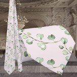 Corbata Greenery Eucalyptus Rubor Boda Rosa<br><div class="desc">Una corbata de cuello boda rosa y eucalipto.</div>