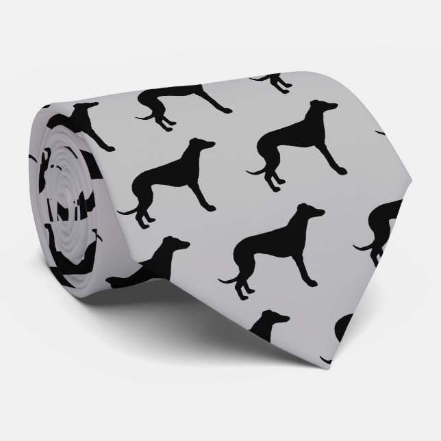 Corbata Greyhounds Dog Silhouette (Enrollado)