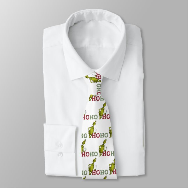 Corbata Grinch | Ho Ho Ho Ho (Atado)