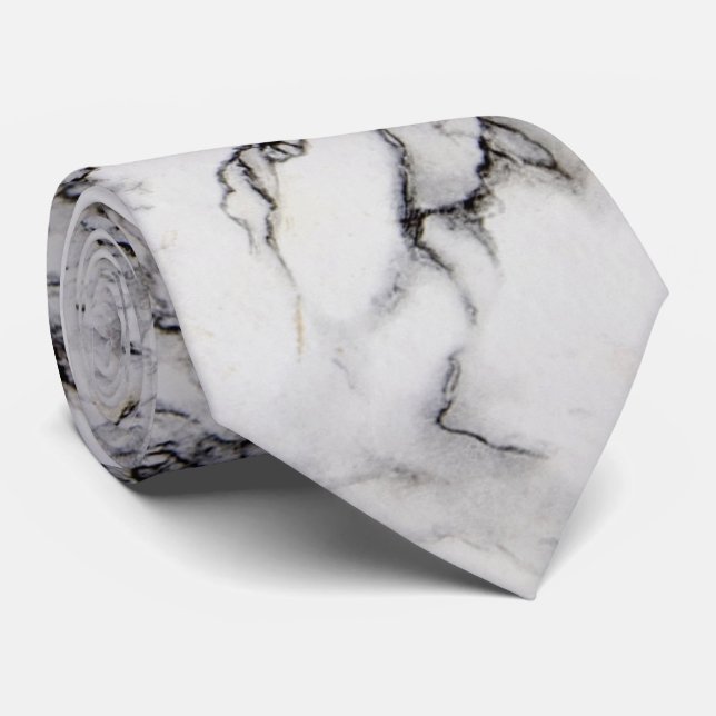 Corbata Gris Blanco Elegante Y Grano Negro (Enrollado)