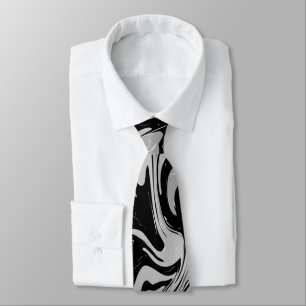 Corbata Gris blanco negro elegante estilo moderno