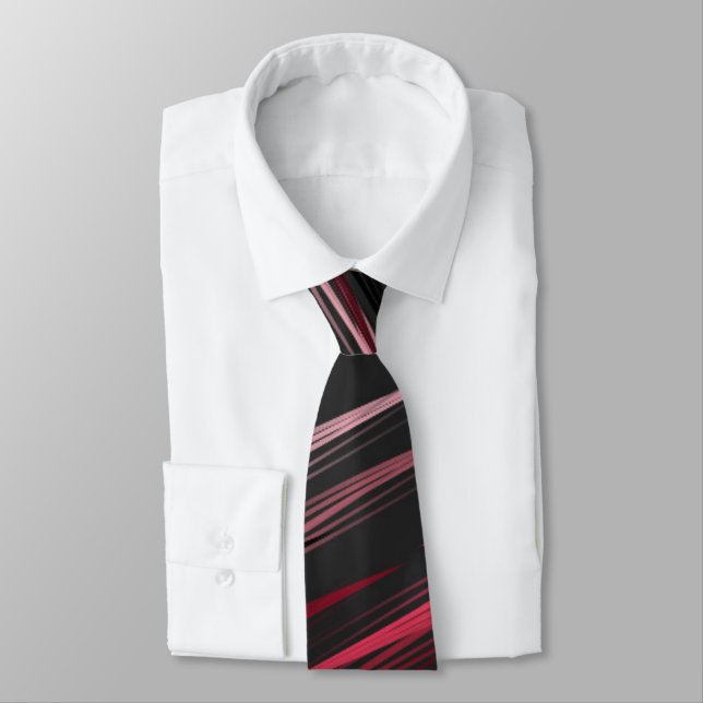 Corbata Gris con rayas rosas (Atado)