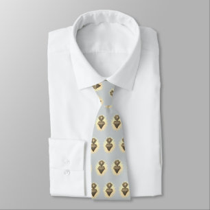 Corbata Gris de corazón sagrado con corazón sagrado