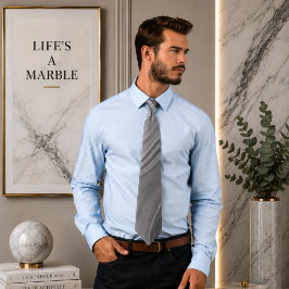 Corbata gris de mármol con remolino fluido