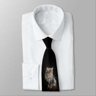 Corbata Gris Fluffy Cat