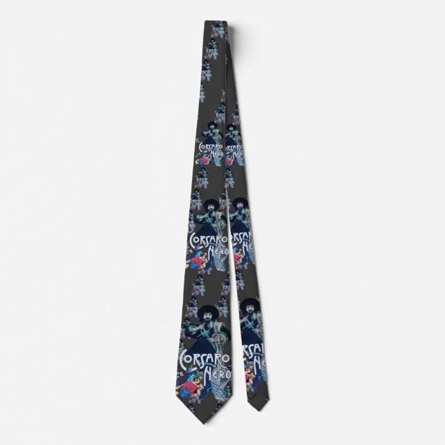 Corbata Gris NEGRO CORSARIO (Anverso)