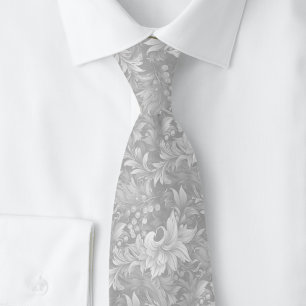 Corbata Gris Paloma Botánico Ornate