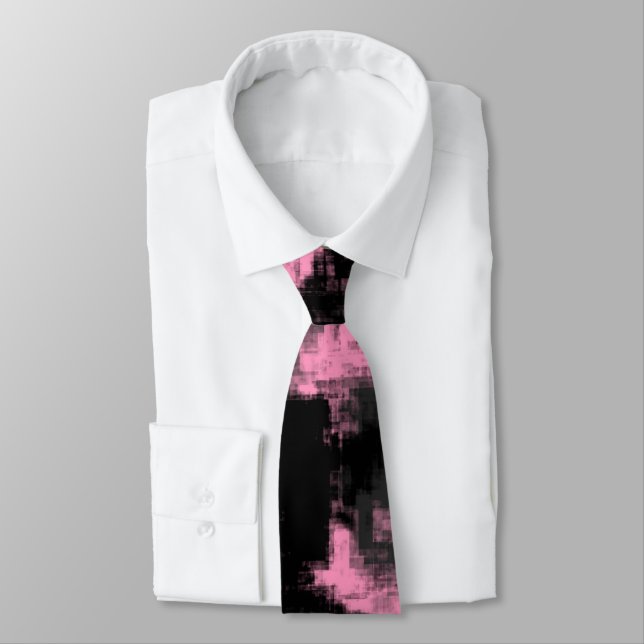 Corbata Gris rosa y negro (Atado)