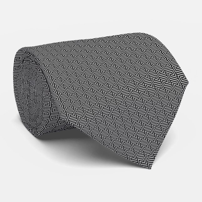 Corbata Gris Y Negro (Enrollado)