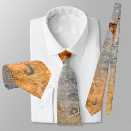 Corbata Gris y oro Rusty manchado urbano Grunge elegante