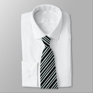 Corbata Grises Grises Grises Línea Verde Rayas En Negro