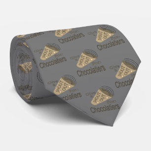 Corbata Gritos por el cordón del cuello de chocolate