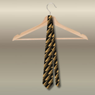 Corbata Groom Gold y Black Boda Cuello