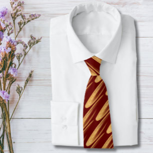 Corbata Groom Gold y Dark Red Boda Nata