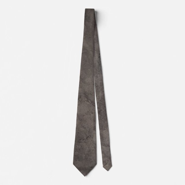 Corbata Groomsmen Boda grunge de impresión de cuero gris (Anverso)