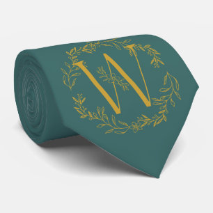 Corbata Groomsmen monogramado de color actual caribeño