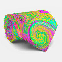 Groovy Abstract Púrpura y Amarillo líquido Swirl