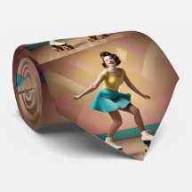 "Groovy Glide: Ritmos retro sobre ruedas de esquí"