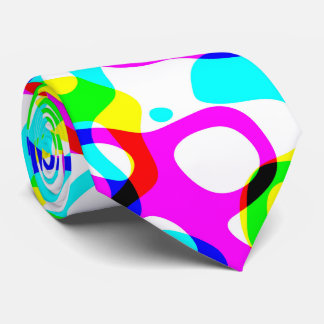 Corbata Groovy Neon Fluorescente Hippie Liquido Swirls